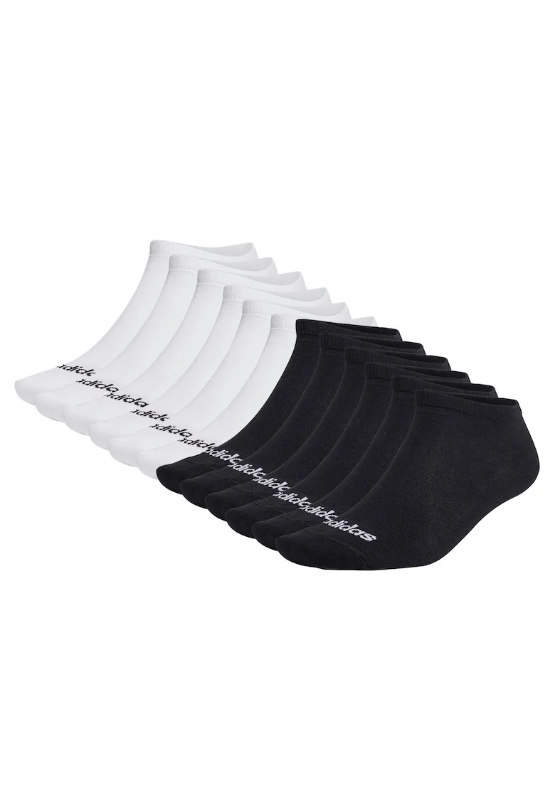 Set de sosete scurte unisex - 12 perechi, Alb/Negru
