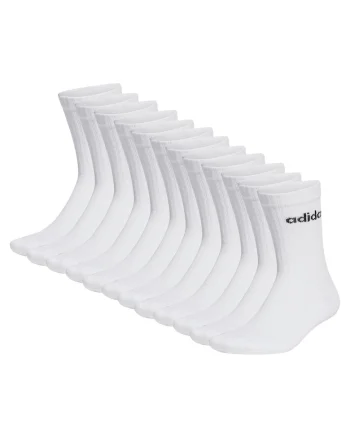 Set de sosete unisex cu amortizare Linear- 12 perechi, Alb