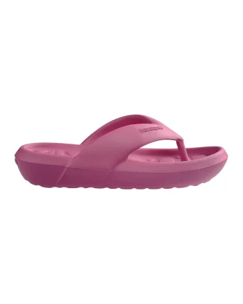 Papuci flip-flop cu logo in relief, Roz