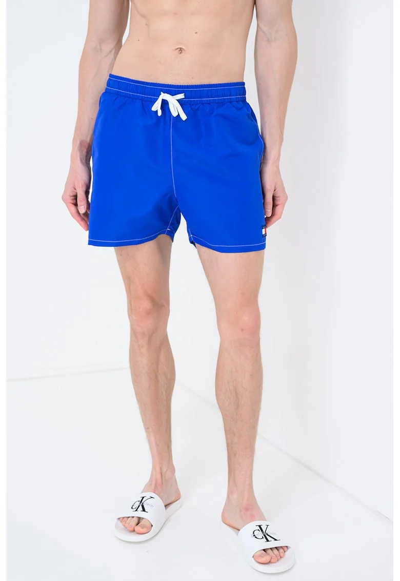 Pantaloni scurti de baie cu buzunare laterale, Albastru royal