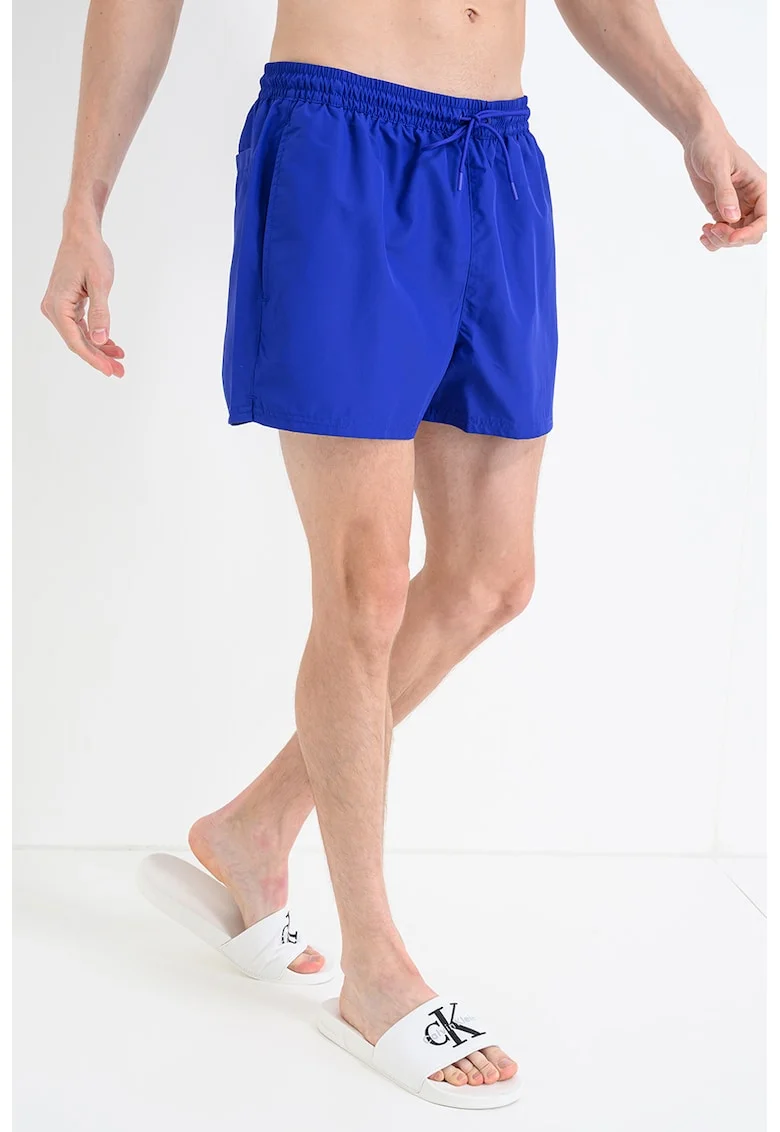 Pantaloni scurti de baie cu snur, Albastru indigo