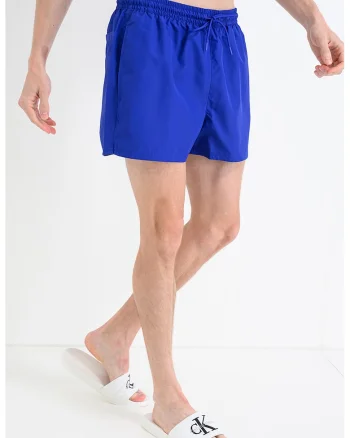 Pantaloni scurti de baie cu snur, Albastru indigo