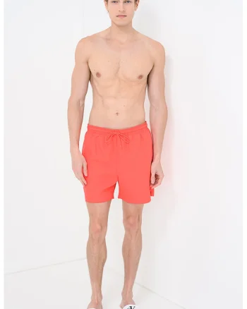 Pantaloni scurti de baie cu logo, Coral