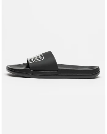 Papuci cu logo, Negru