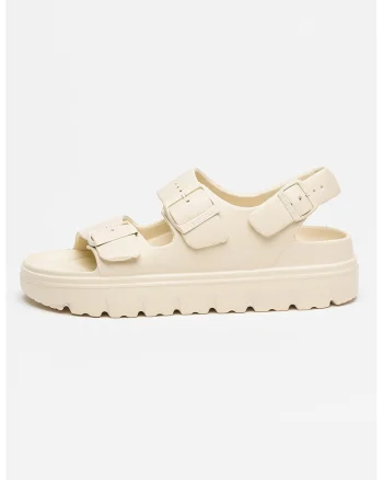 Sandale slingback cu catarama, Bej deschis