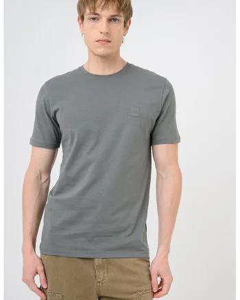 Tricou din bumbac Tales, Masliniu deschis