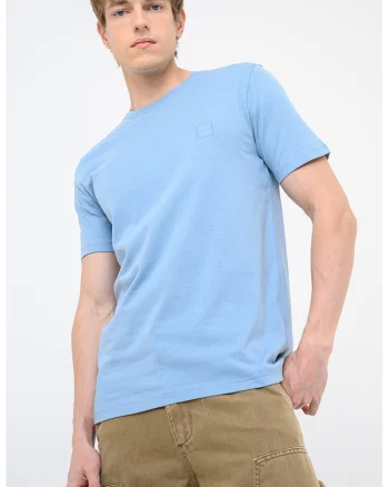 Tricou din bumbac Tales, Albastru azur