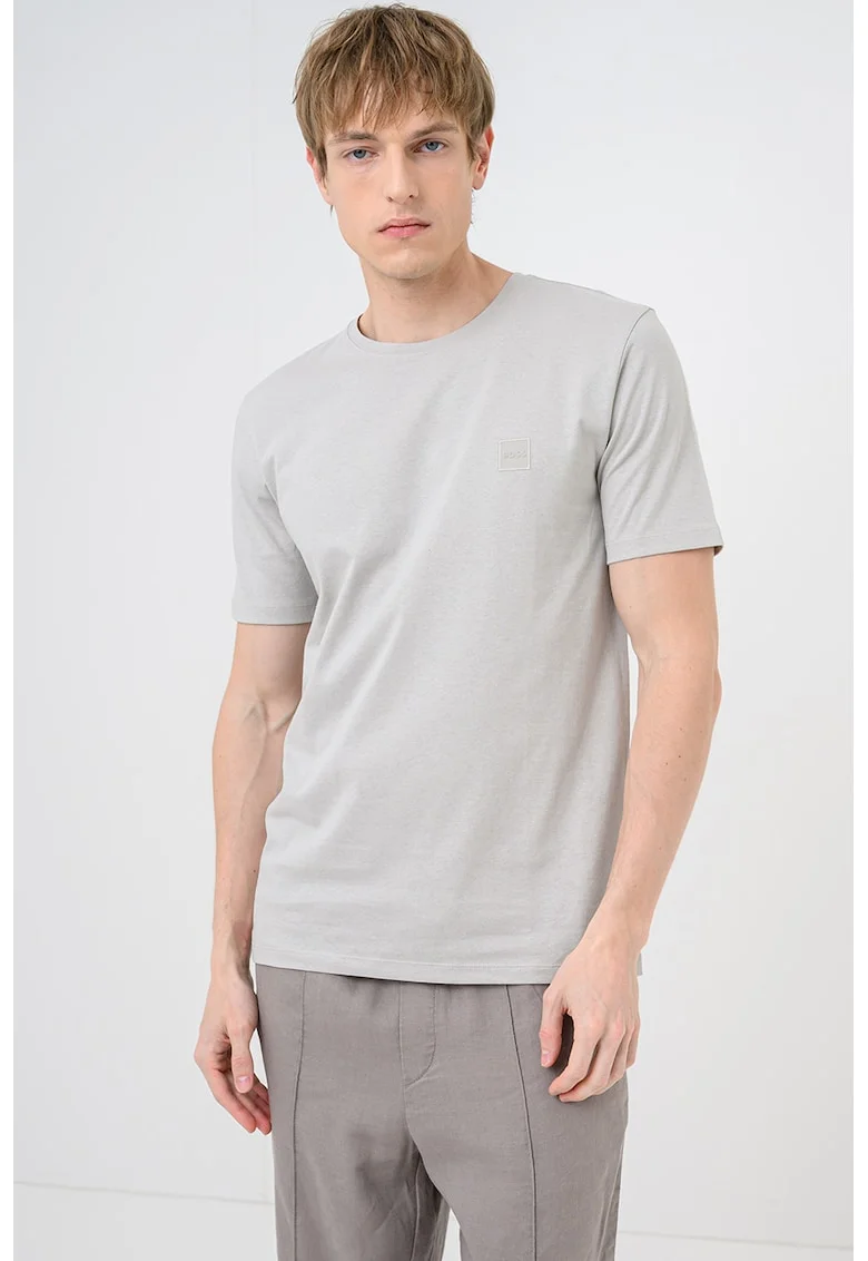 Tricou din bumbac Tales, Gri marmorat