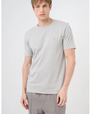 Tricou din bumbac Tales, Gri marmorat
