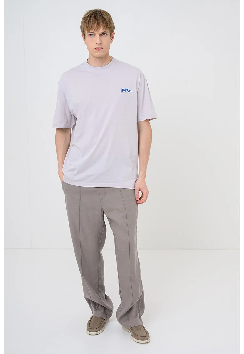 Tricou cu decolteu la baza gatului Nohalto, Lila