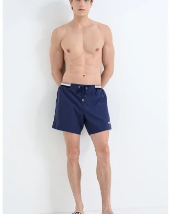 Pantaloni scurti de baie cu talie ajustabila Atoll, Albastru oceanic