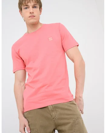 Tricou din bumbac Tales, Roz deschis