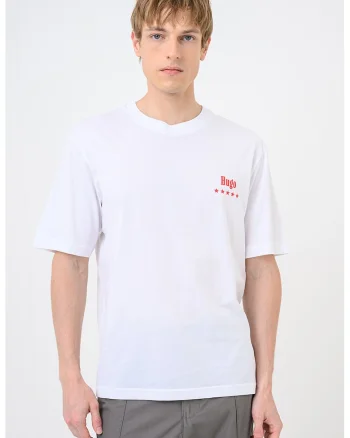 Tricou regular fit cu imprimeu Nucavo, Alb optic