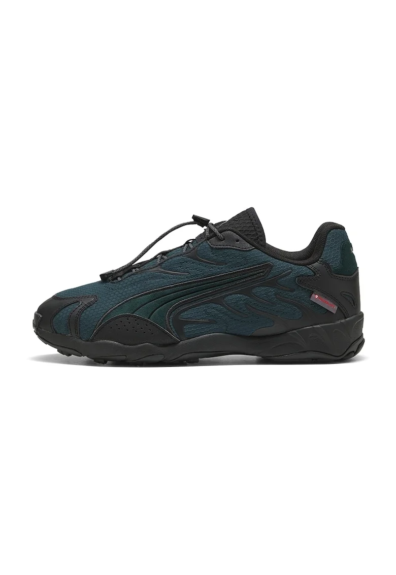 Pantofi sport Inhale Urban Explorer din material textil cu insertii de piele, Negru/Bleumarin