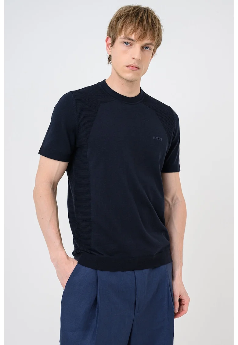 Tricou cu decolteu la baza gatului Momentum Lite, Albastru ultramarin