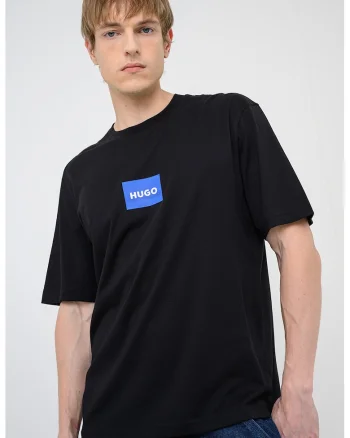 Tricou cu aplicatie logo Nayonix, Negru