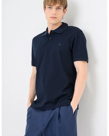 Tricou polo de bumbac Parris, Albastru ultramarin