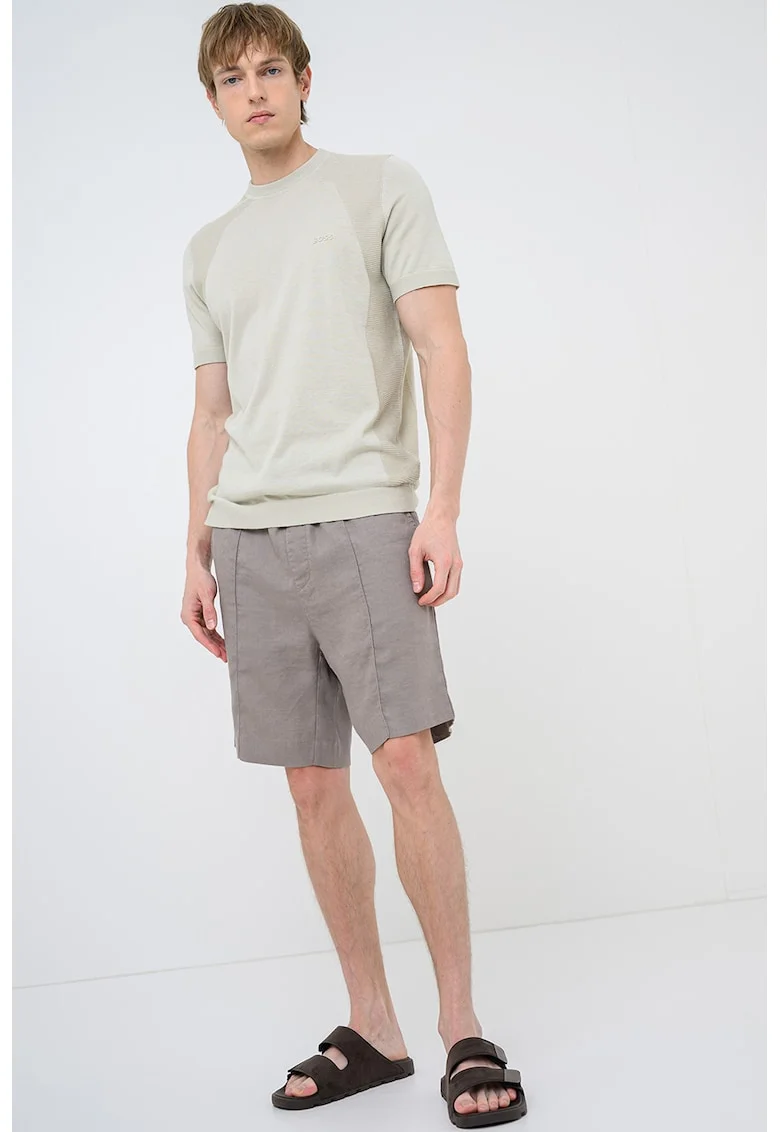 Tricou cu decolteu la baza gatului Momentum Lite, Bej antichizat