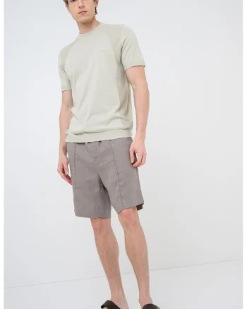 Tricou cu decolteu la baza gatului Momentum Lite, Bej antichizat