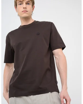 Tricou de bumbac Tames, Maro inchis
