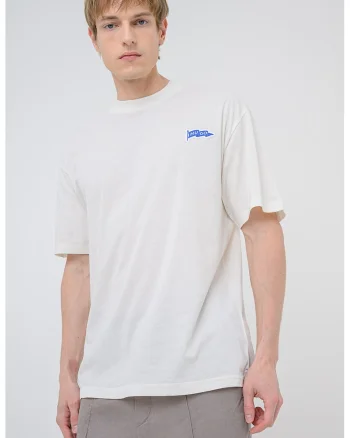 Tricou cu decolteu la baza gatului Nohalto, Alb fildes