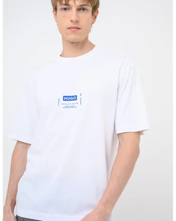 Tricou lejer cu logo Nromo, Alb optic