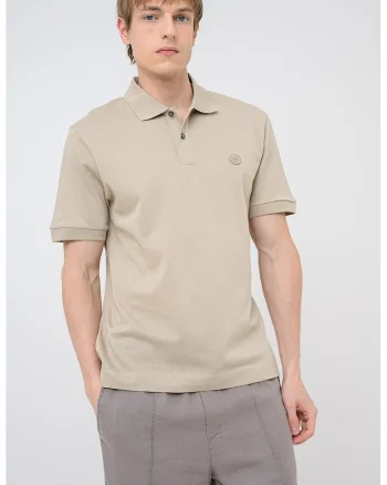 Tricou polo de bumbac Parris, Maro taupe deschis