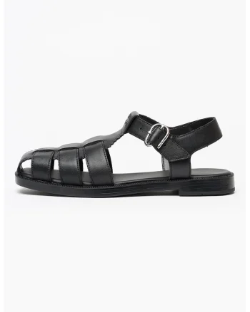 Sandale fisherman din piele Liora, Negru