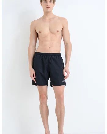 Pantaloni scurti de baie cu logo Swordfish, Negru
