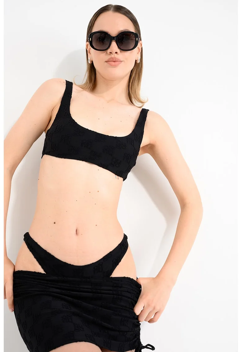 Top de baie cu model, Negru