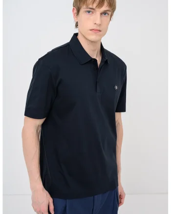 Tricou polo regular fit Parris, Negru