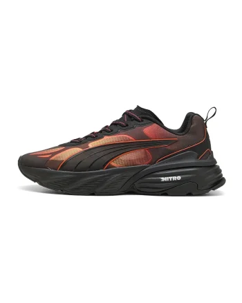 Pantofi sport Fade Nitro V2 cu insertii de plasa, Rosu/Negru