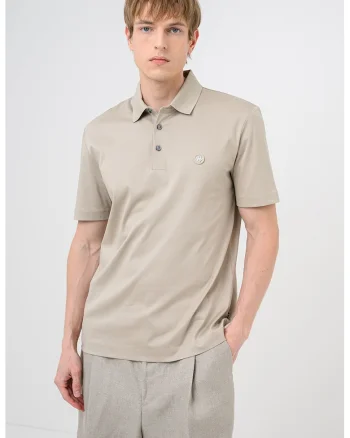 Tricou polo regular fit Parris, Grej