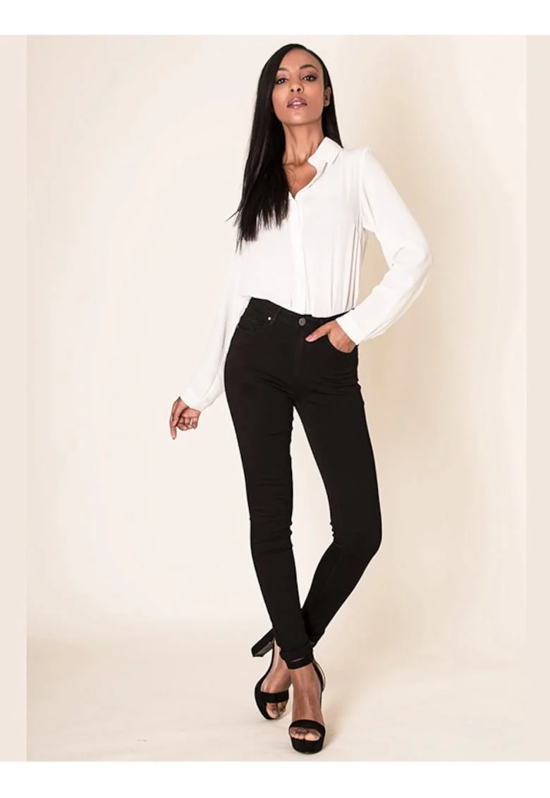Blugi Dama Push-up Skinny  Negri P106N M8 16823, Negru