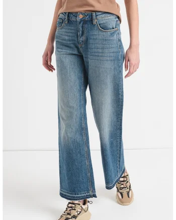 Blugi slim-fit cu croiala ampla Catie, Albastru inchis