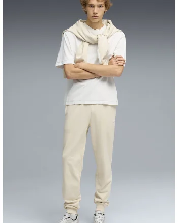 Pantaloni de trening relaxed fit de bumbac, Bej