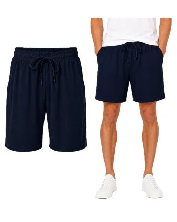 Pantaloni scurti cu buzunare laterale si talie ajustabila