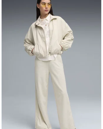 Pantaloni de trening ampli cu talie ajustabila Her, Bej