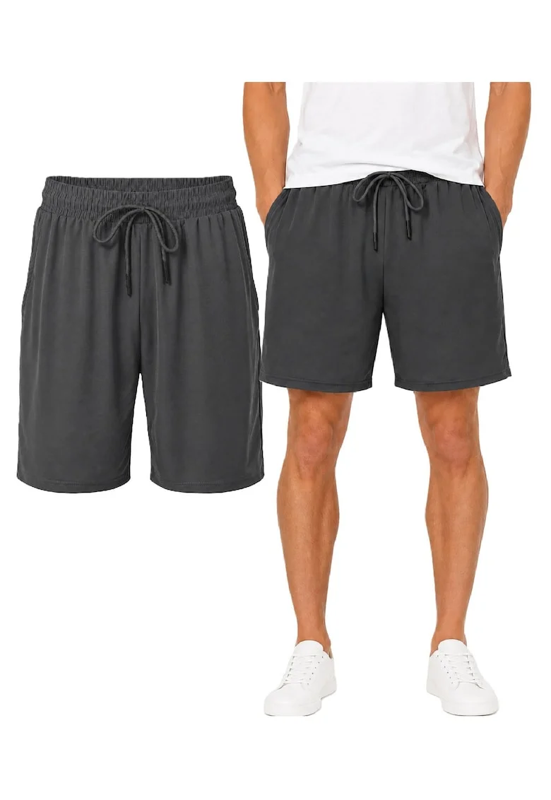 Pantaloni scurti cu snur pentru ajustare si buzunare