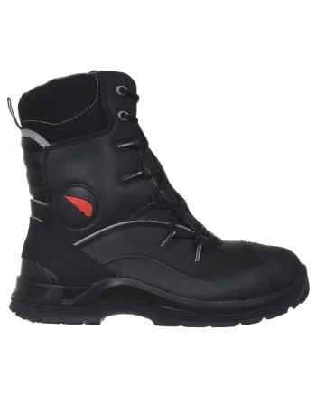 Ghete din piele unisex cu insertii din textil,