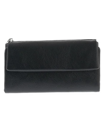 Portofel elegant negru cu design minimalist