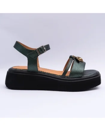 Sandale dama din piele, verzi, Verde