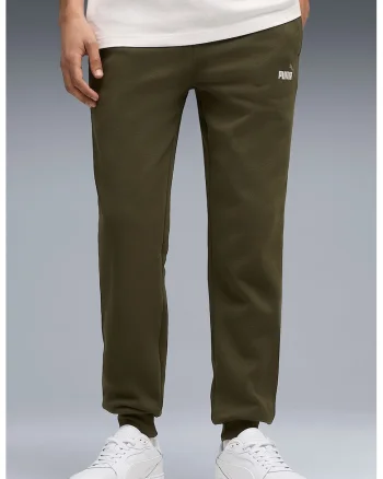 Pantaloni de trening cu logo ESS 2, Verde masliniu