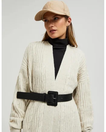 Curea pentru femei,  neagra, XL, poliuretan