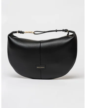 Geanta hobo uni cu bareta ajustabila, Negru stins