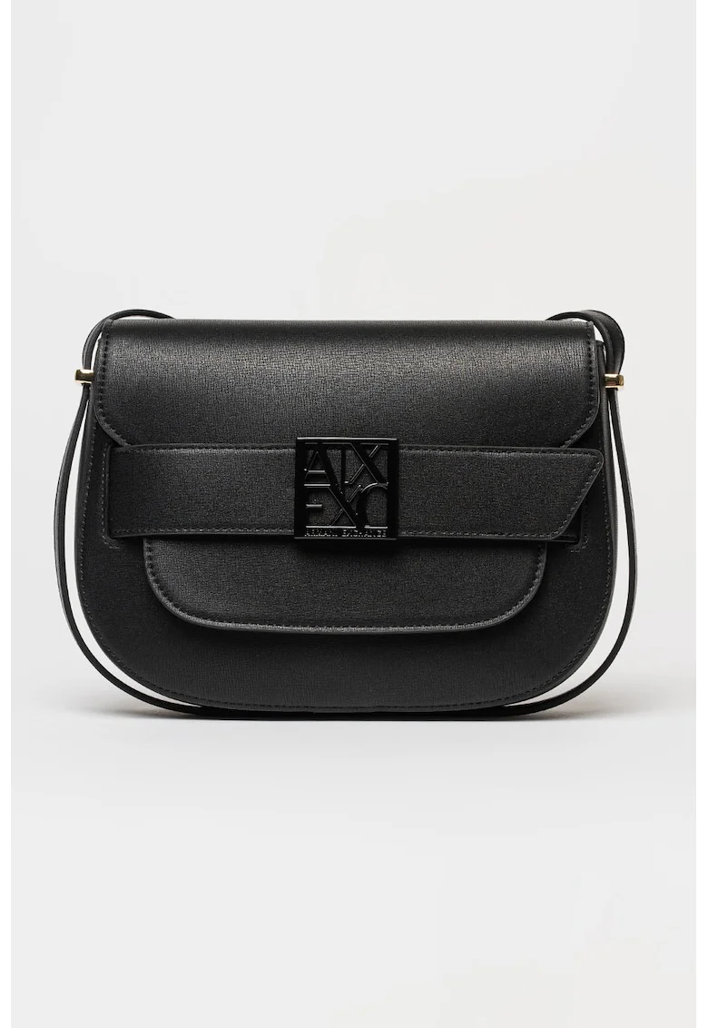 Geanta saddle din piele ecologica Susy, Negru