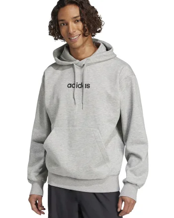 Hanorac din fleece cu logo, Gri deschis melange