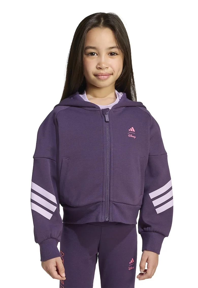 Hanorac cu maneci cazute si imprimeu Minnie Mouse, Violet/Roz pastel/Lila