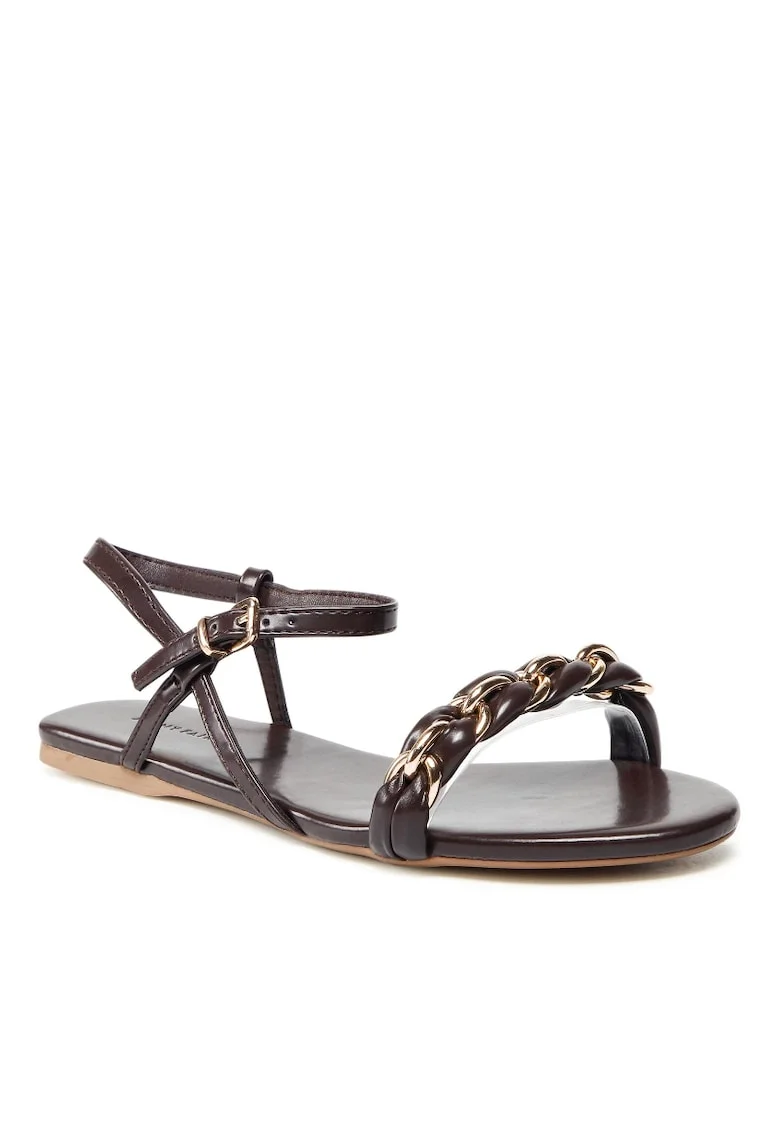 Sandale dama,  Piele ecologica, Maro