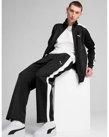 Bluza de trening regular-fit cu fermoar bidirectional T7 Always On, Alb/Negru